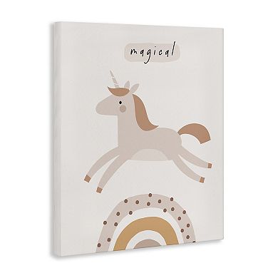 Stupell Home Decor Magical Unicorn & Rainbow Canvas Wall Art
