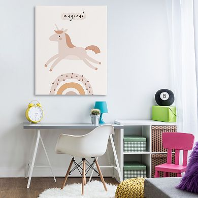 Stupell Home Decor Magical Unicorn & Rainbow Canvas Wall Art