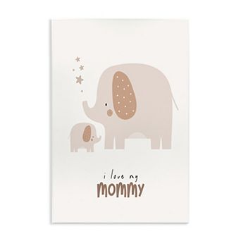 Stupell Home Decor Love My Mommy Elephant Wall Plaque