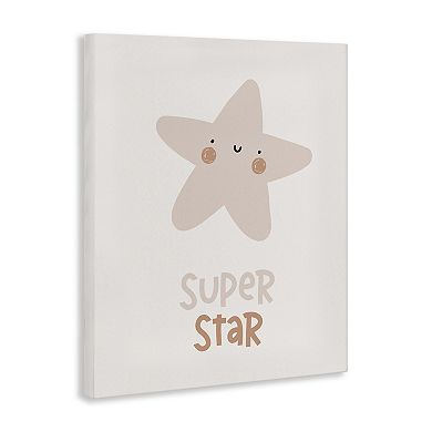 Stupell Home Decor Smiling Super Star Canvas Wall Art
