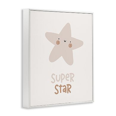 Stupell Home Decor Smiling Super Star Canvas Wall Art
