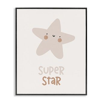 Stupell Home Decor Smiling Super Star Canvas Wall Art