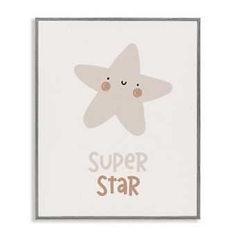 Stupell Home Decor Smiling Super Star Canvas Wall Art
