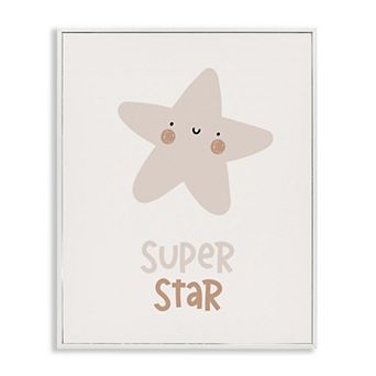 Stupell Home Decor Smiling Super Star Canvas Wall Art