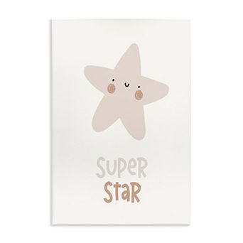 Stupell Home Decor Smiling Super Star Wooden Wall Art