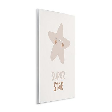 Stupell Home Decor Smiling Super Star Wooden Wall Art