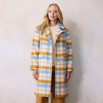Women's LC Lauren Conrad Notch Lapel Long Overcoat