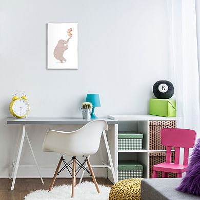 Stupell Home Decor Elephant Balancing Rainbow Wooden Wall Art