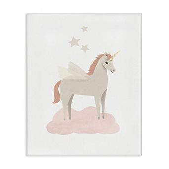Stupell Home Decor Unicorn on Pink Cloud Wall Art