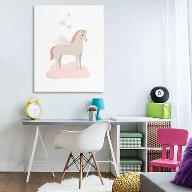 Stupell Home Decor Unicorn on Pink Cloud Wall Art