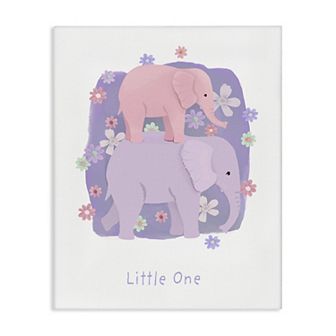 Stupell Home Decor Little One Baby Elephant Wall Art