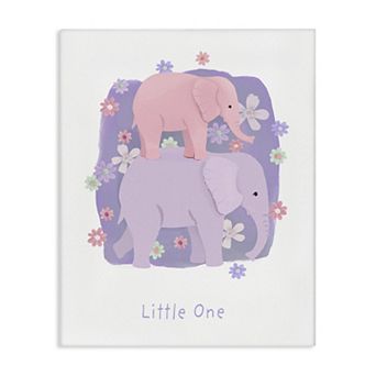 Stupell Home Decor Little One Baby Elephant Wall Art