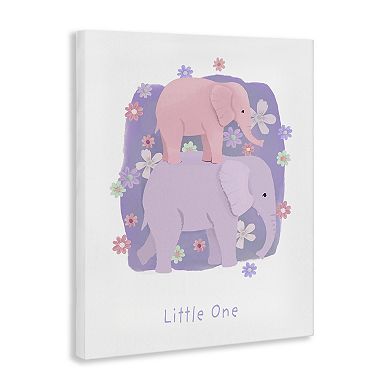 Stupell Home Decor Little One Baby Elephant Wall Art