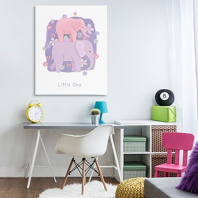 Stupell Home Decor Little One Baby Elephant Wall Art