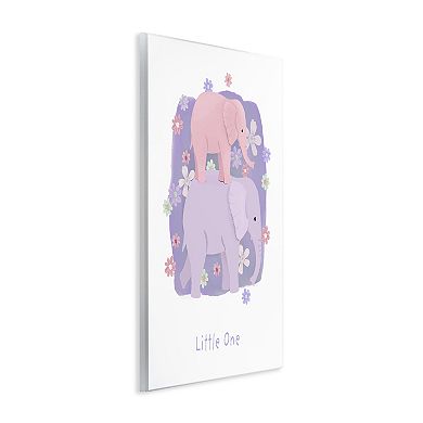 Stupell Home Decor Little One Baby Elephant Print Framed Wall Art