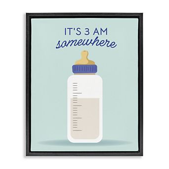 Stupell Home Decor "It's 3am Somewhere" Phrase Framed Wall Art