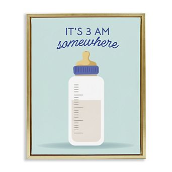 Stupell Home Decor "It's 3am Somewhere" Phrase Framed Wall Art