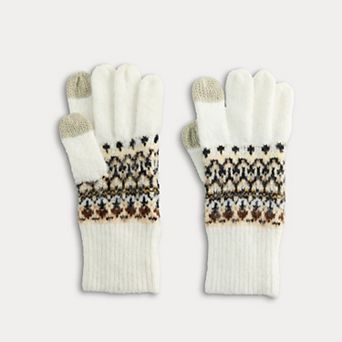 Women's Sonoma Goods For Life® Geometric Fair Isle Magic Gloves