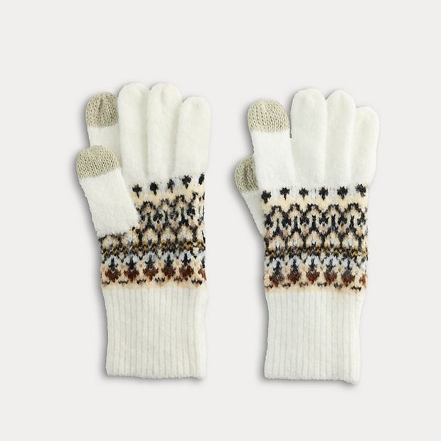 Women's Sonoma Goods For Life® Geometric Fair Isle Magic Gloves