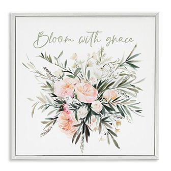 Stupell Home Decor Floral Bloom With Grace Framed Wall Art