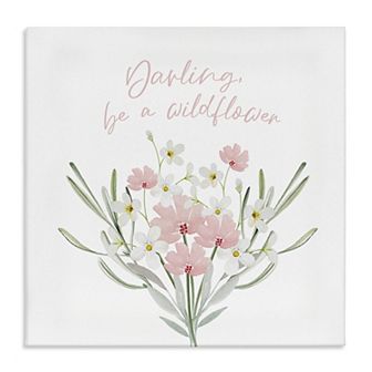 Stupell Home Decor Be A Wildflower Phrase Canvas Wall Art