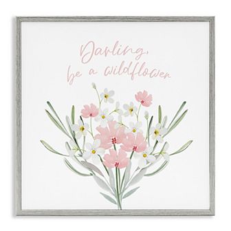 Stupell Home Decor Be A Wildflower Phrase Framed Wall Art