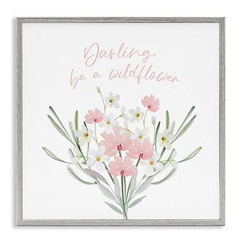 Stupell Home Decor Be A Wildflower Phrase Framed Wall Art