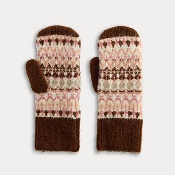 Women's Sonoma Goods For Life® Geometric Fair Isle Mittens