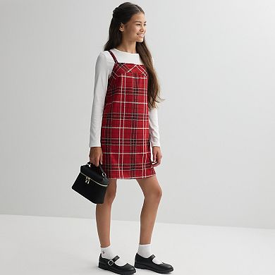 Girls 6-20 SO® Plaid Dress and Long Sleeve Top Set in Regular & Plus Size