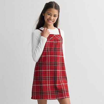 Girls 6-20 SO Plaid Dress and Long Sleeve Top Set in Regular & Plus Size