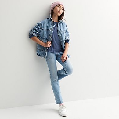 Girls 6-20 SO® Long Sleeve Cozy Graphic Baby Tee in Regular & Plus Size