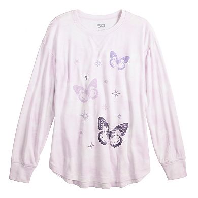 Girls 6-20 SO® Cozy Oversized Graphic Tee in Regular & Plus Size