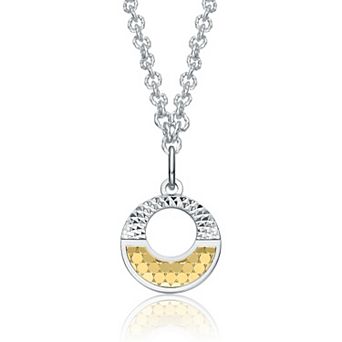 Sterling Silver Infinite Harmony Circle Pendant Necklace