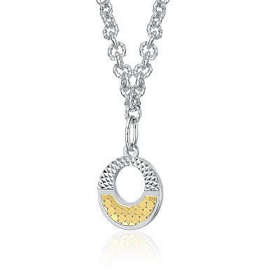 Sterling Silver Infinite Harmony Circle Pendant Necklace