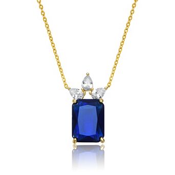 Sterling Silver Celestial Cascade Sapphire Necklace