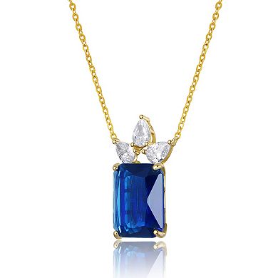 Sterling Silver Celestial Cascade Sapphire Necklace
