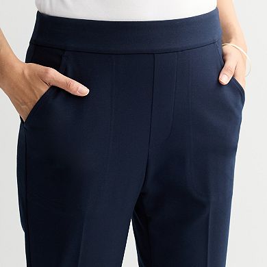 Women's Croft & Barrow® Ponte Slant-Pocket Pull-On Pants