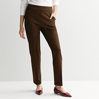 Women's Croft & Barrow® Ponte Slant-Pocket Pull-On Pants