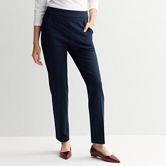 Women's Croft & Barrow® Ponte Slant-Pocket Pull-On Pants