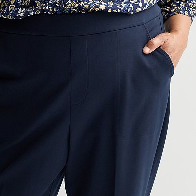 Plus Size Croft & Barrow® Ponte Slant Pocket Pull-On Pants