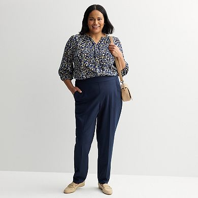 Plus Size Croft & Barrow® Ponte Slant Pocket Pull-On Pants