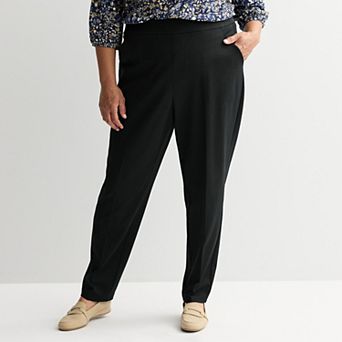 Plus Size Croft & Barrow® Ponte Slant Pocket Pull-On Pants