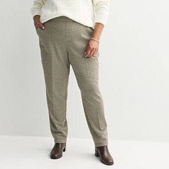 Plus Size Croft & Barrow® Ponte Slant Pocket Pull-On Pants