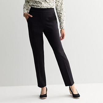 Petite Croft & Barrow® Ponte Slant Pocket Pull-On Pants