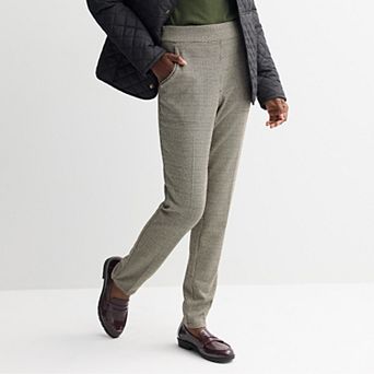 Petite Croft & Barrow® Ponte Slant Pocket Pull-On Pants