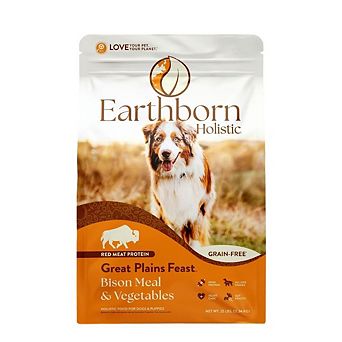 Earthborn Holistic Great Plains Feast Bison Meal & Vegetables Grain-Free Dry Dog Food - 25 Lbs