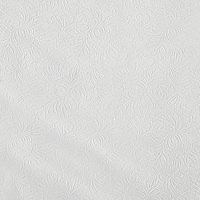 Elrene Home Fashions Floral Embossed Print 3-Yard Cut-to-fit Vinyl Table Pad, 54"x108", White
