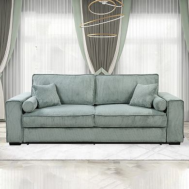 Mondawe Large Sofa Bed with Storage, Modern 3 Seater Couch Furniture, Classic Upholstered Back Sofa
