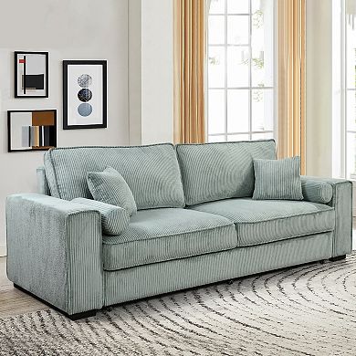 Mondawe Large Sofa Bed with Storage, Modern 3 Seater Couch Furniture, Classic Upholstered Back Sofa