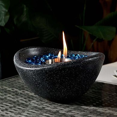 Mondawe Indoor And Outdoor Concrete Fire Pit, Mini Smoke-Free Tabletop Fire Bowl